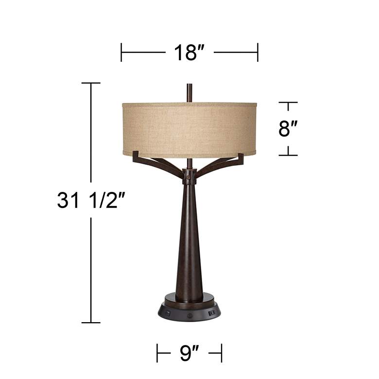 Tremont Bronze Table Lamp with Dimmable Workstation Base more views