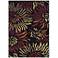 Tremont Collection Rippling Petals Black Area Rug