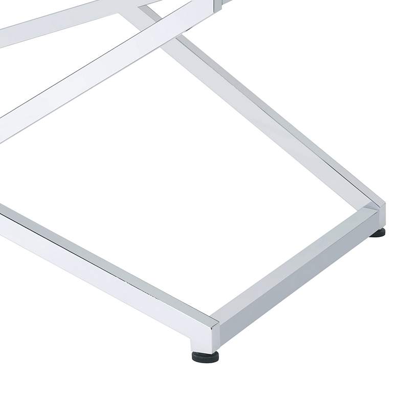 Image 4 Trenchly 47 1/2"W Gloss White Steel Rectangular Coffee Table more views