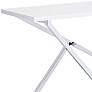 Trenchly 60" Wide Gloss White Steel Rectangular Console Table