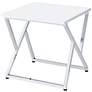 Trenchly High Gloss White Steel 2-Piece Coffee Tables Set