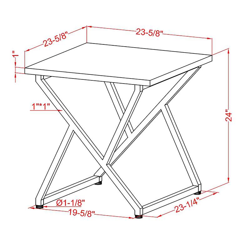 Image 7 Trenchly High Gloss White Steel 2-Piece Coffee Tables Set more views