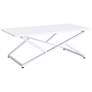 Trenchly High Gloss White Steel 3-Piece Coffee Tables Set