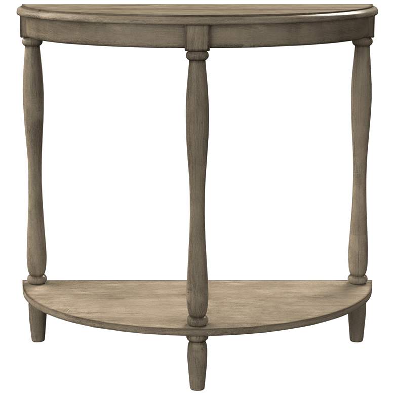 Image 2 Trennis 28" Wide Antique Gray Wood 1-Shelf Console Table