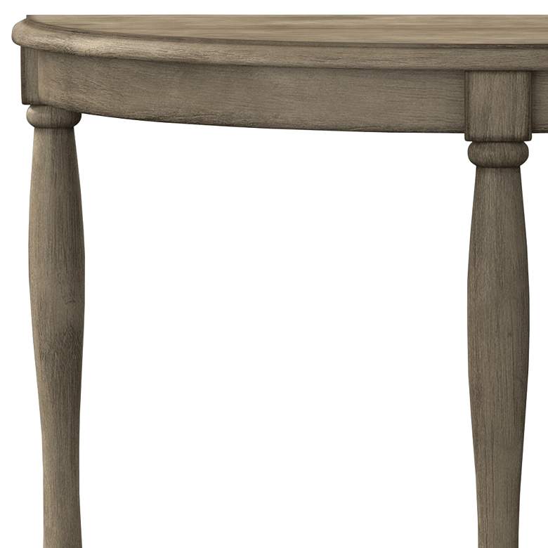 Image 3 Trennis 28" Wide Antique Gray Wood 1-Shelf Console Table more views