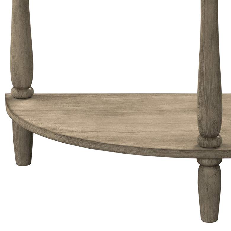 Image 4 Trennis 28 inch Wide Antique Gray Wood 1-Shelf Console Table more views