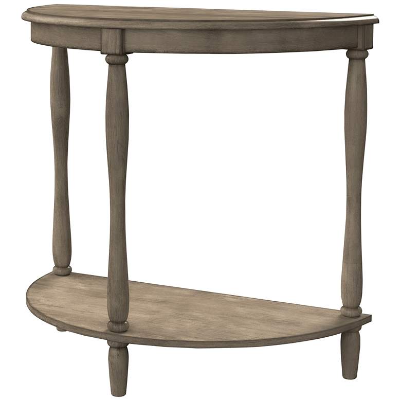 Image 5 Trennis 28" Wide Antique Gray Wood 1-Shelf Console Table more views
