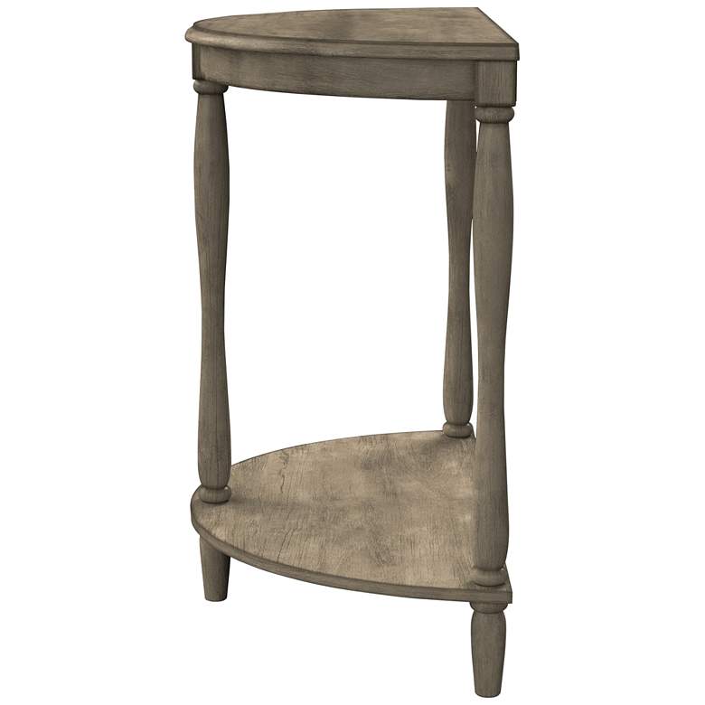 Image 7 Trennis 28 inch Wide Antique Gray Wood 1-Shelf Side Table more views
