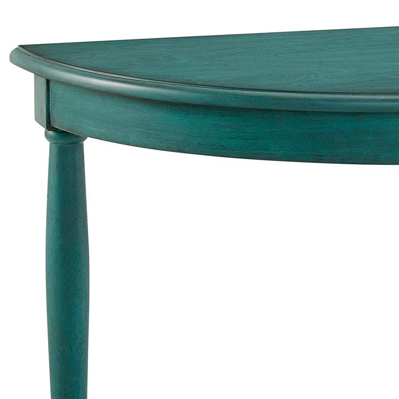 Image 3 Trennis 28" Wide Antique Light Green Wood Console Table more views