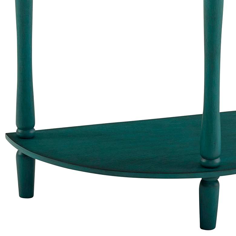 Image 4 Trennis 28" Wide Antique Light Green Wood Console Table more views