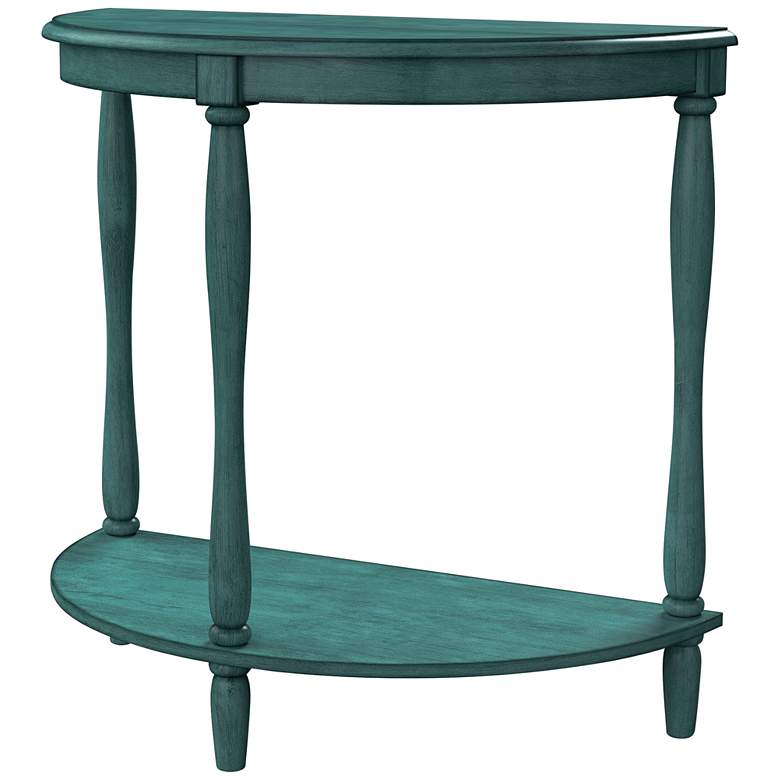 Image 6 Trennis 28" Wide Antique Light Green Wood Console Table more views