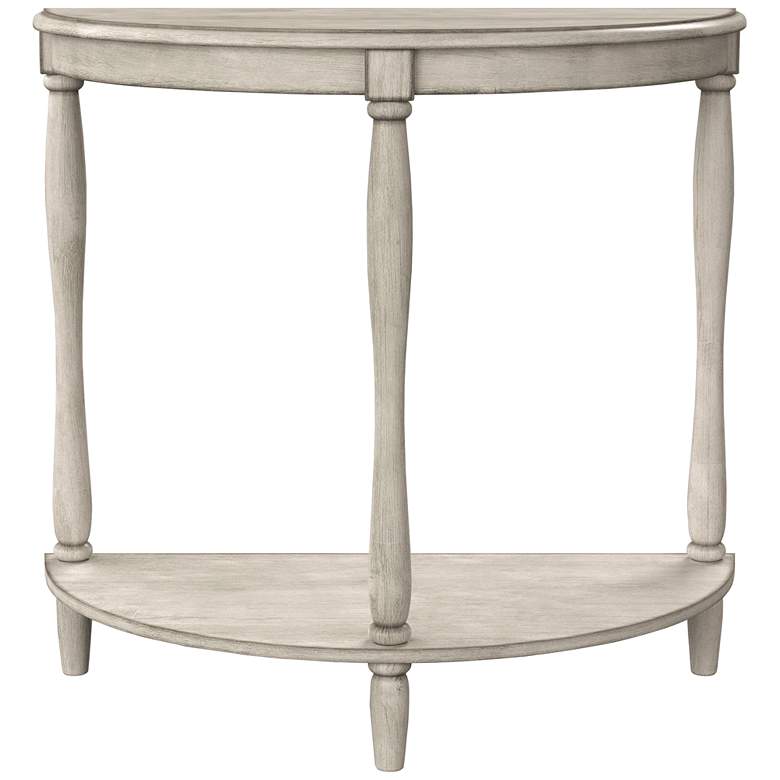 Image 2 Trennis 28 inch Wide Antique White Wood 1-Shelf Console Table