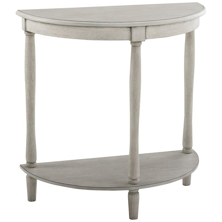 Image 5 Trennis 28 inch Wide Antique White Wood 1-Shelf Side Table more views