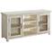 Trent 60" Wide Antique White 2-Door Wood TV Stand Console