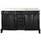 Trent 60 Wide Antique Black 4-Door Double Sink Vanity