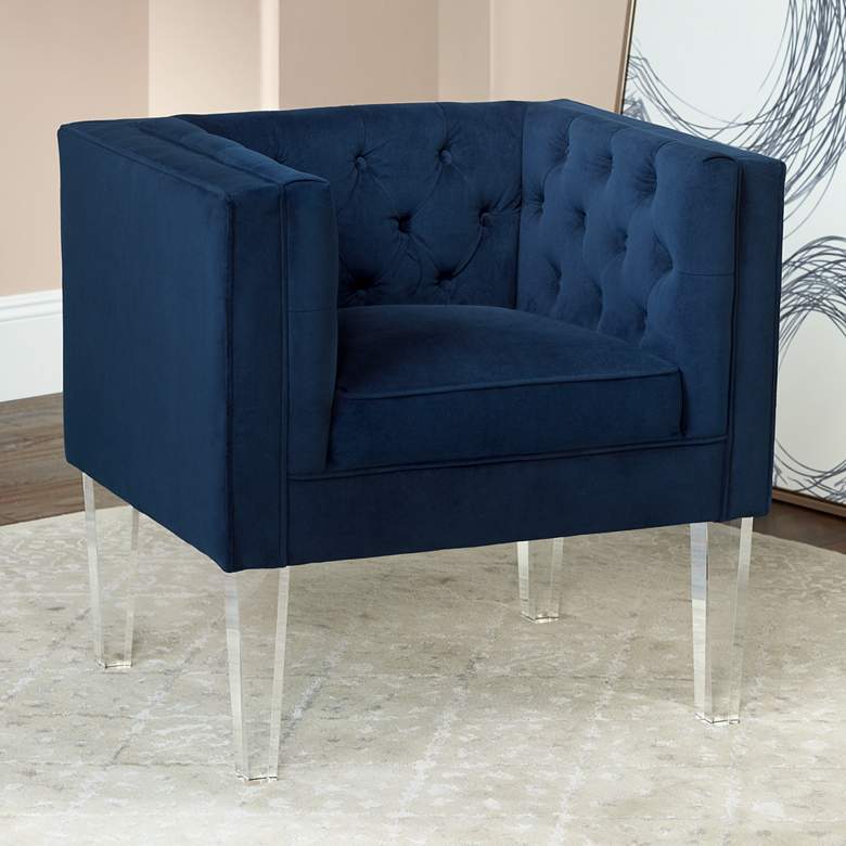 Image 1 Trent Bella Ink Tufted Accent Chair