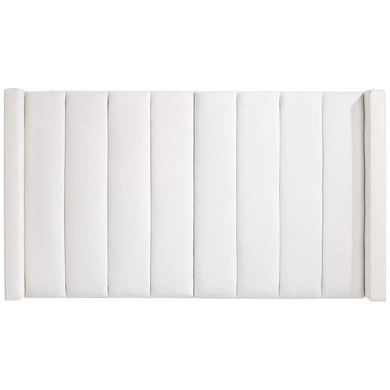 Image 3 Trent Channel Tufted White Fabric Queen Hanging Headboard