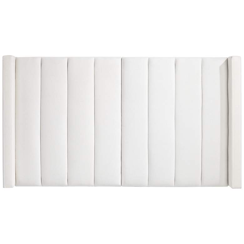Image 3 Trent Channel Tufted White Fabric Queen Hanging Headboard