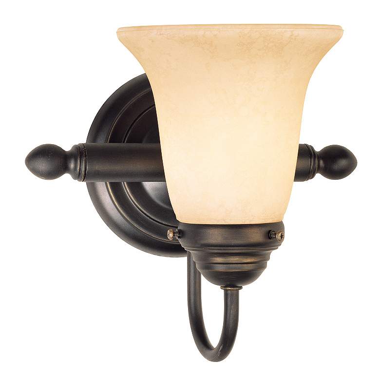 Image 1 Trent Collection 9" Wide Bronze Finish Bath Light Wall Scone