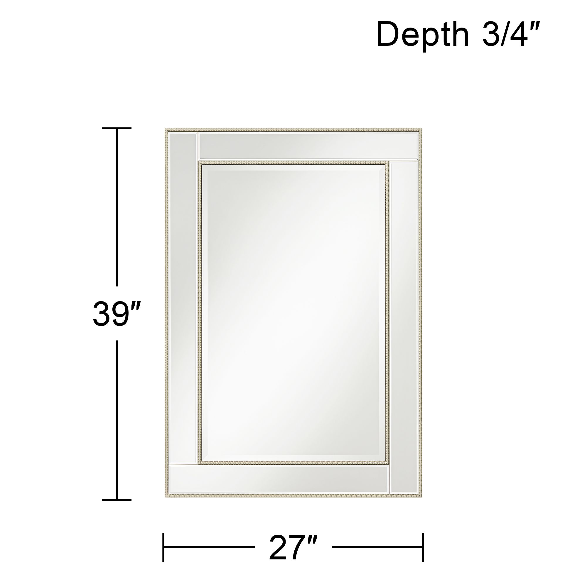 Trenta Champagne 27" x 39" Rectangular Wall Mirror in scene
