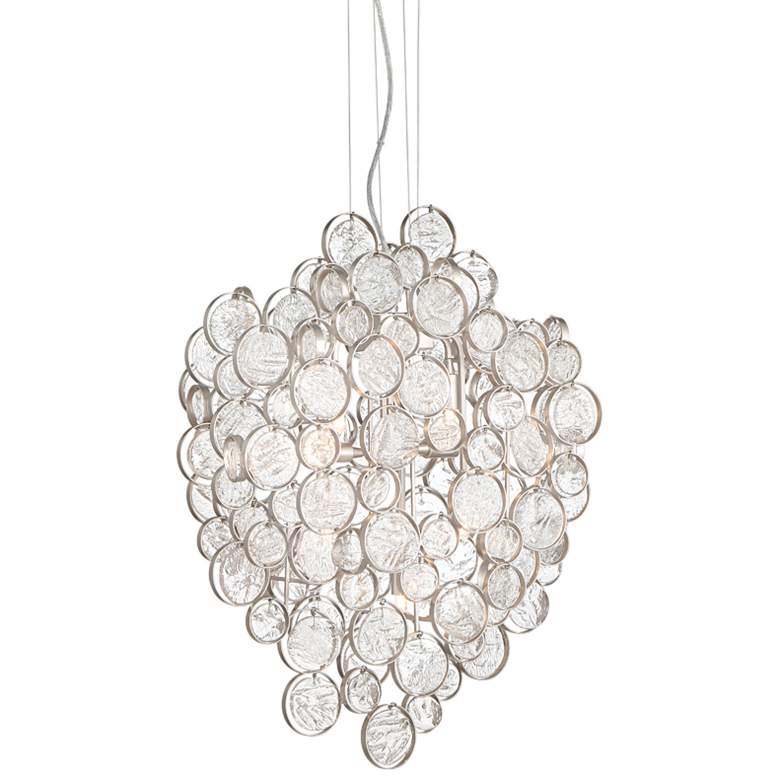 Image 3 Trento 19 1/2"W Champagne Silver 7-Light Oval Chandelier