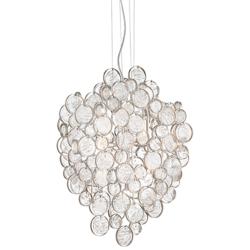 Trento 19 1/2&quot;W Champagne Silver 7-Light Oval Chandelier