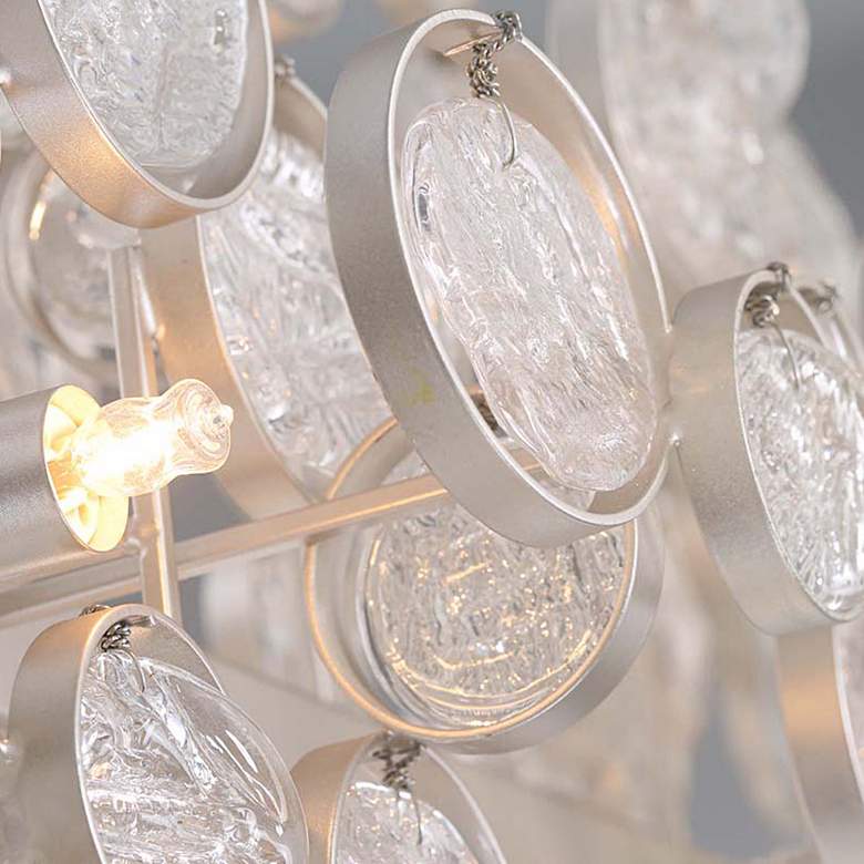 Image 5 Trento 19 1/2"W Champagne Silver 7-Light Oval Chandelier more views