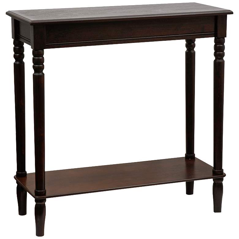 Image 1 Trento 28 1/4 inch Wide Walnut Wood Rectangular Console Table