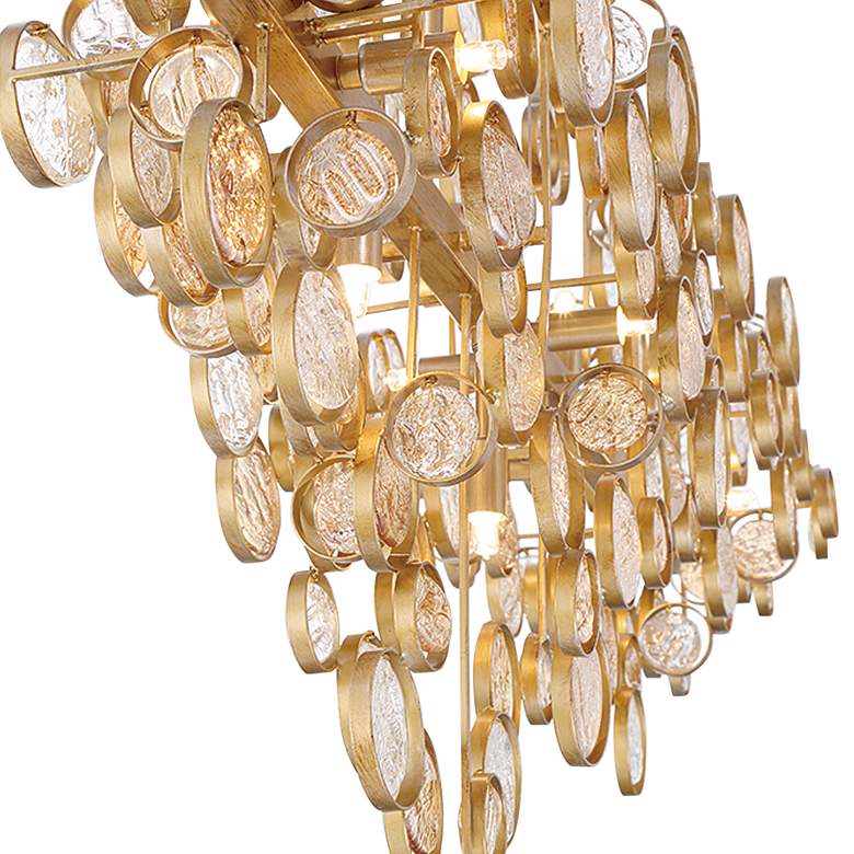 Image 6 Trento 40 1/4" Wide Antique Gold 12-Light Linear Chandelier more views