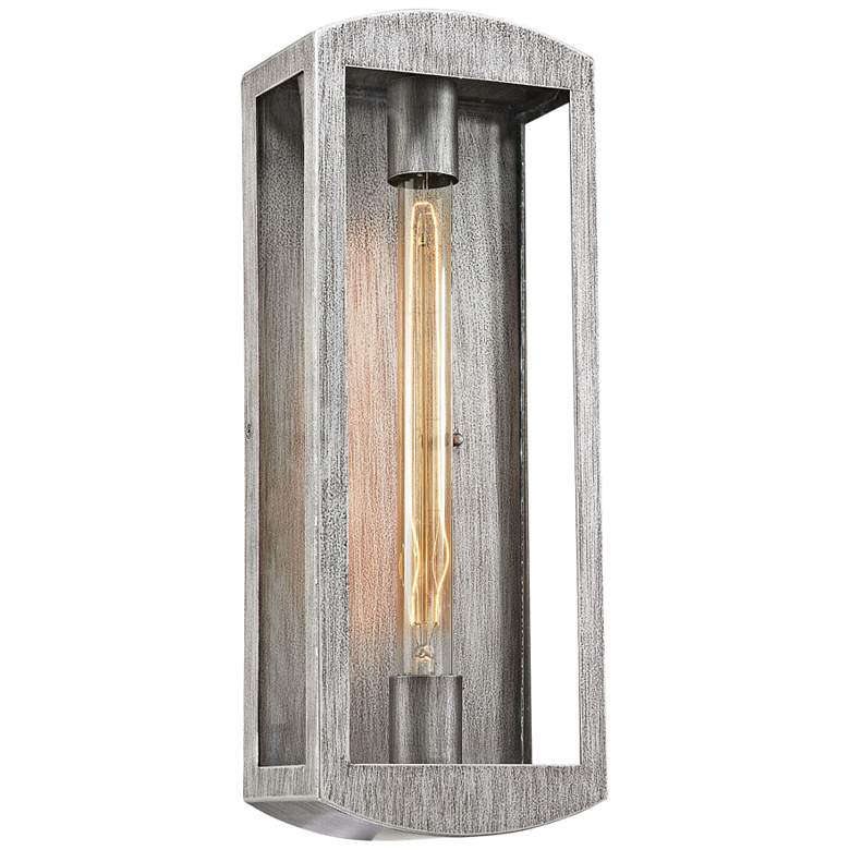 Image 1 Trenton 17" High Silvery Ash Outdoor Wall Light