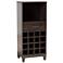 Trenton 27 1/2"W Dark Brown 1-Drawer Wine Storage Cabinet