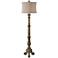 Trenton 64" Medium Brown with Gray Distressed Floor Lamp