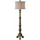 Trenton 64" Medium Brown with Gray Distressed Floor Lamp