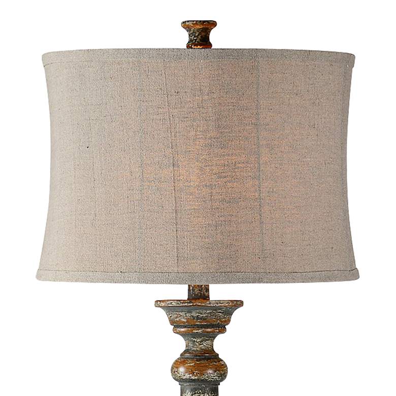 Image 3 Trenton 64 inch Medium Brown with Gray Distressed Floor Lamp more views