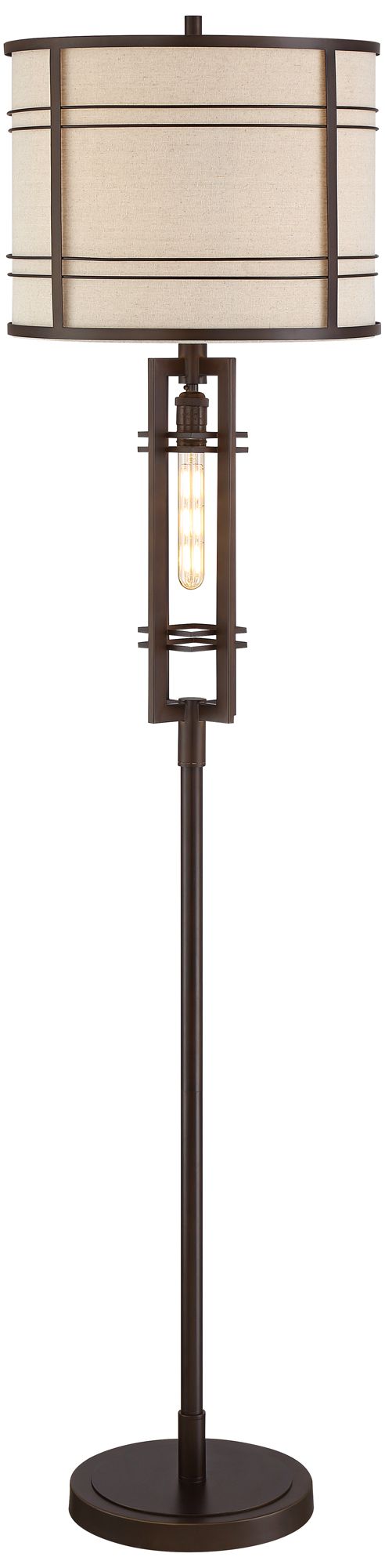 Image 2 Trenton 65 1/2 Farmhouse Floor Lamp with Night Light