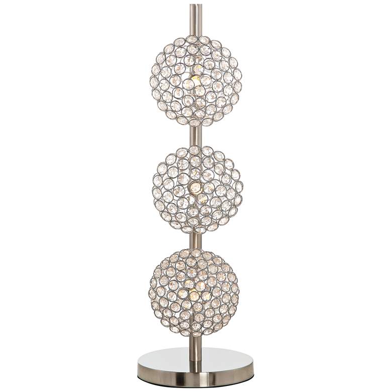 Image 1 Treo 25 3/4" High 3-Light Sand Chrome and Crystal Orbs Table Lamp
