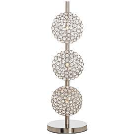 Image1 of Treo Sand Chrome and Crystal 25 3/4"H 3-Light Orb Table Lamp