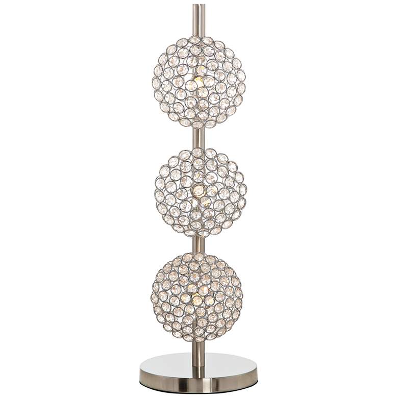 Treo Sand Chrome and Crystal 25 3/4&quot;H 3-Light Orb Table Lamp