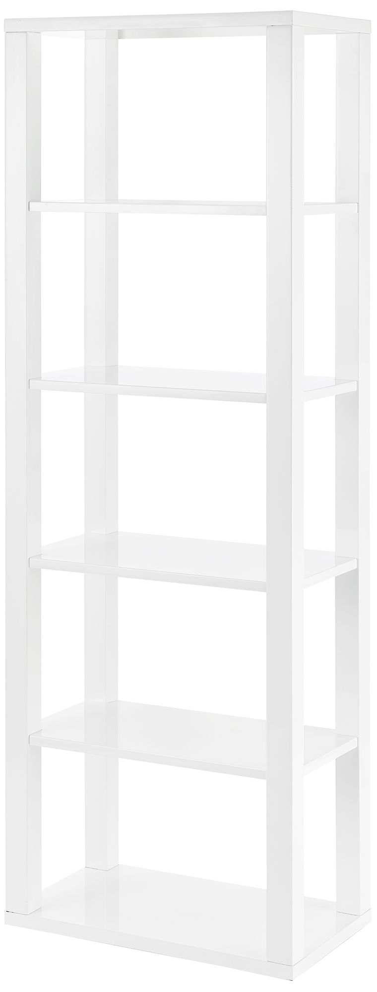 Image 3 Tresero 23 1/2" Wide White Wood 6-Shelf Shelving Unit more views