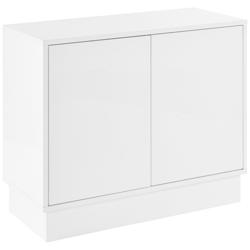 Tresero 35 1/2&quot; Wide White Lacquer Wood 2-Door Cabinet