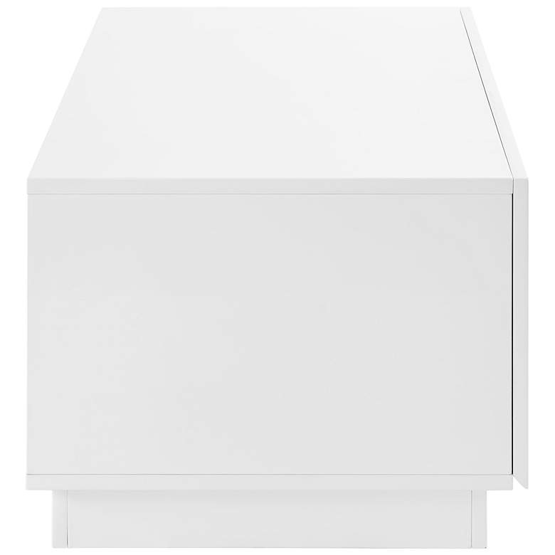 Image 5 Tresero 47 1/4" Wide White Lacquer 1-Drawer Coffee Table more views