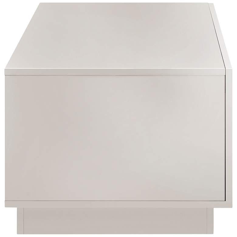 Image 4 Tresero 47" Wide High Gloss Warm Gray Wood Coffee Table more views