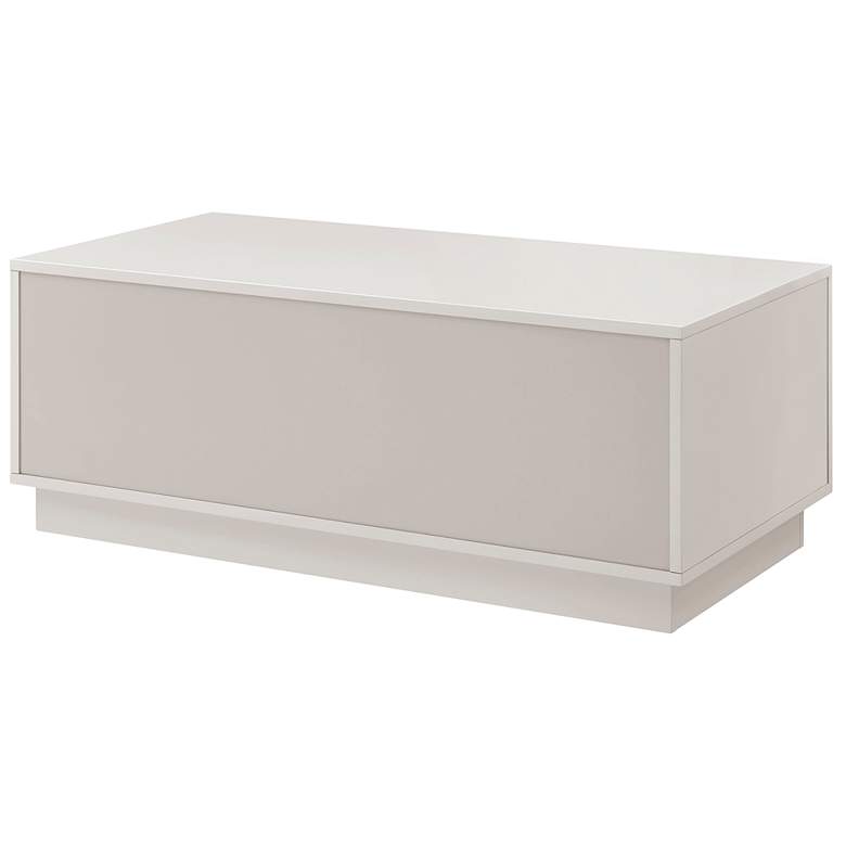 Image 5 Tresero 47" Wide High Gloss Warm Gray Wood Coffee Table more views