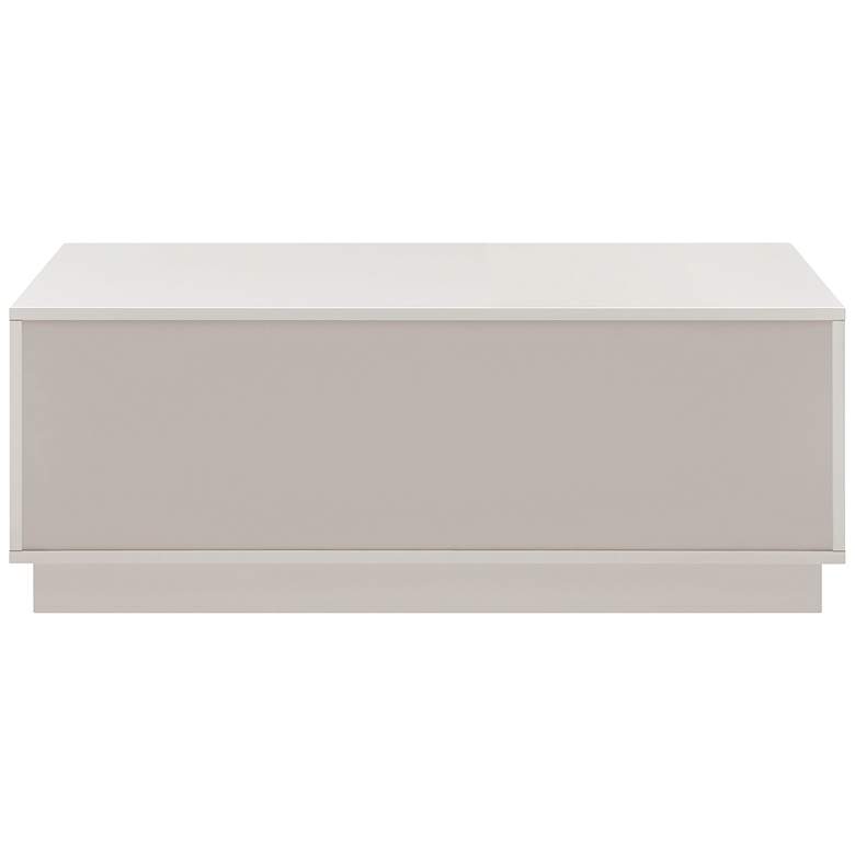Image 6 Tresero 47" Wide High Gloss Warm Gray Wood Coffee Table more views
