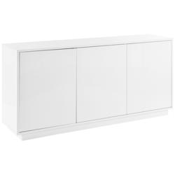 Tresero 65&quot; Wide White Lacquer Wood 3-Door Sideboard
