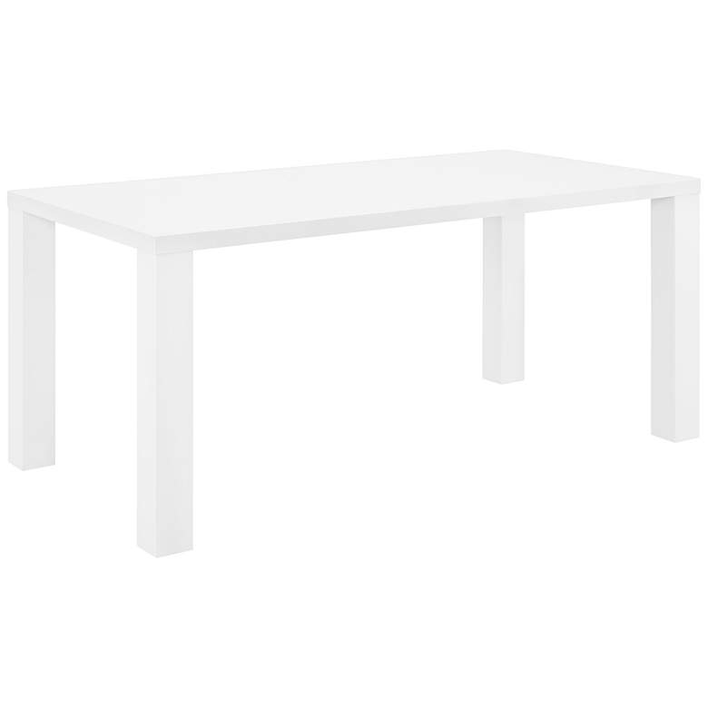 Image 1 Tresero 70" Wide White Lacquer Wood Rectangular Dining Table