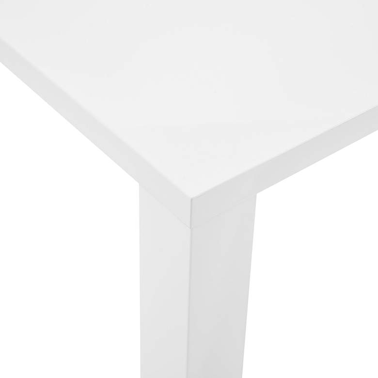 Image 3 Tresero 70" Wide White Lacquer Wood Rectangular Dining Table more views