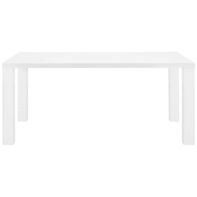 Image 5 Tresero 70" Wide White Lacquer Wood Rectangular Dining Table more views