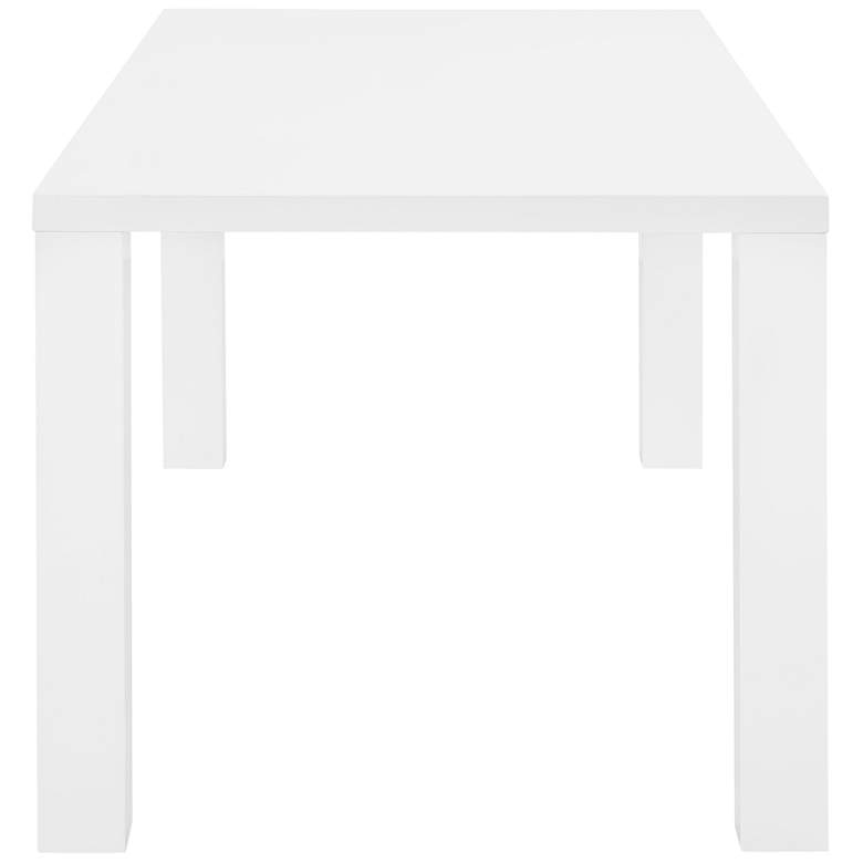 Image 6 Tresero 70" Wide White Lacquer Wood Rectangular Dining Table more views