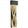Tress 31.8" High Modern Brass Accented Large Black LED Sconce